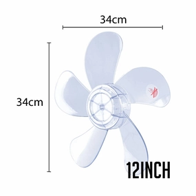 Fan Blade  Replacement ABS 12" Desk Fan , Stand Fan, Wall Fan (FBC125B) standing and wall fan combo for airflow control
