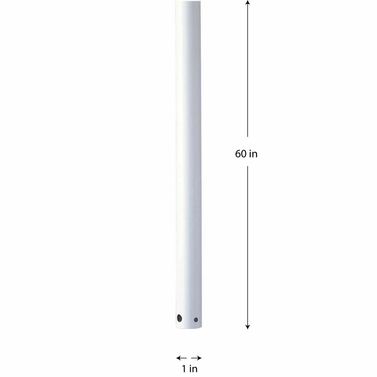 Fan Downrod Downrod Satin White