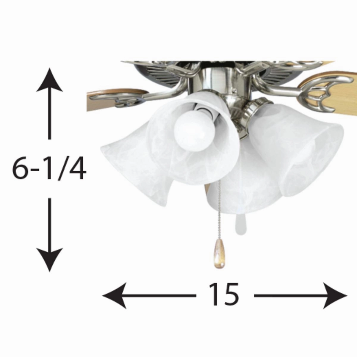 Fan Light Kits LED Fan Light Kit Brushed Nickel