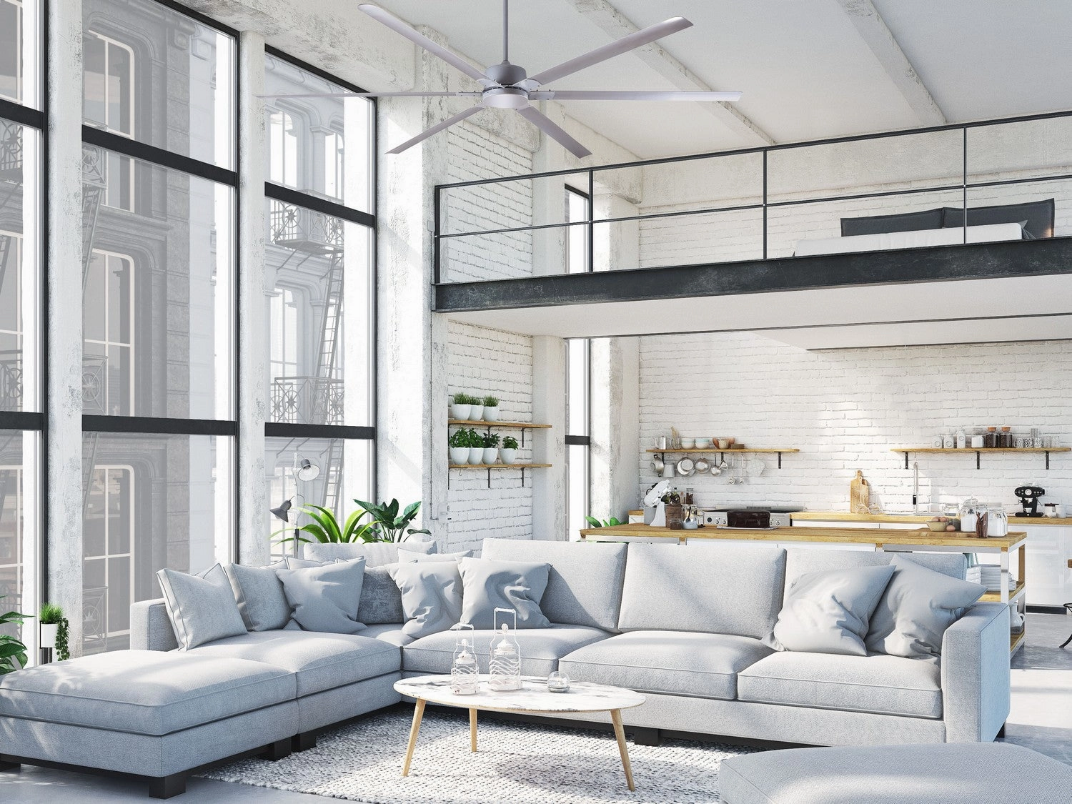 Fanbos 96"Ceiling Fan Grey