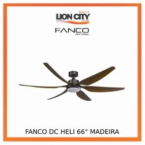 Fanco Heli 66" Madeira DC Ceiling Fan standard all-purpose electric cooling fans