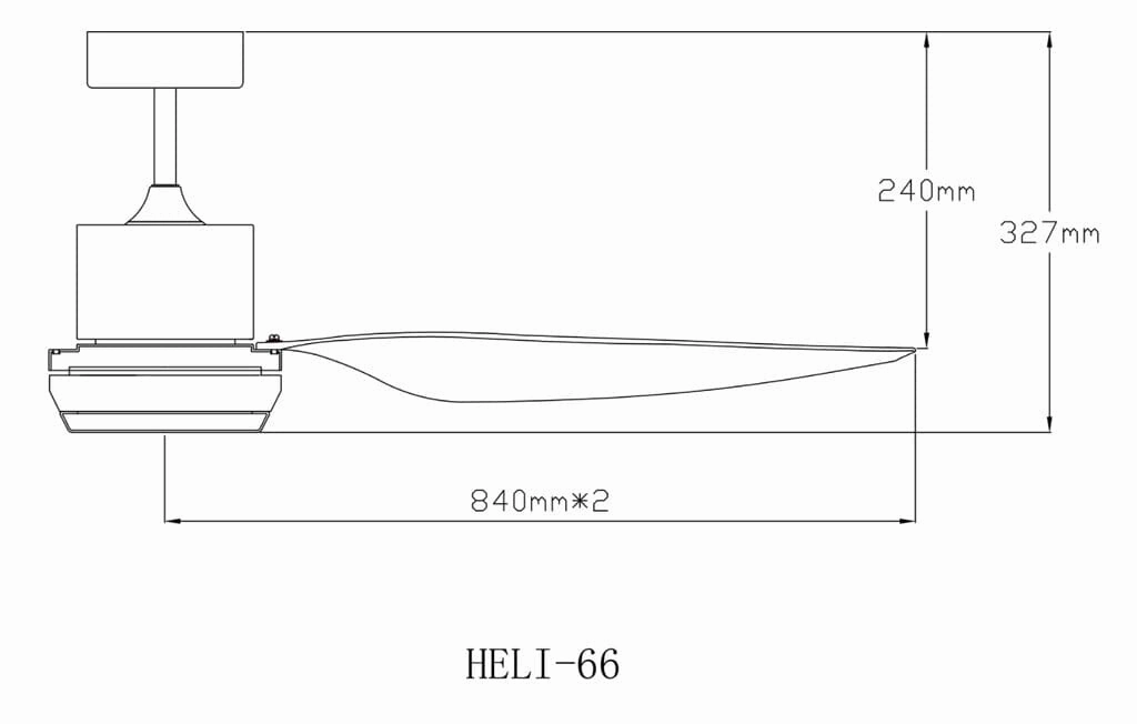 Fanco Heli 66" Madeira DC Ceiling Fan