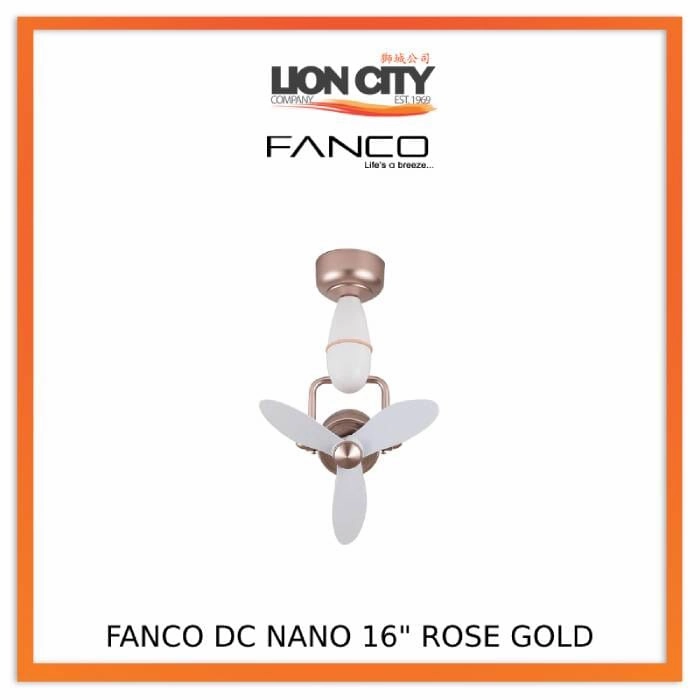 Fanco Tristar Nano 16" DC Wall/Corner Fan with Remote