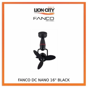 Fanco Tristar Nano 16" DC Wall/Corner Fan with Remote standard all-purpose electric cooling fans