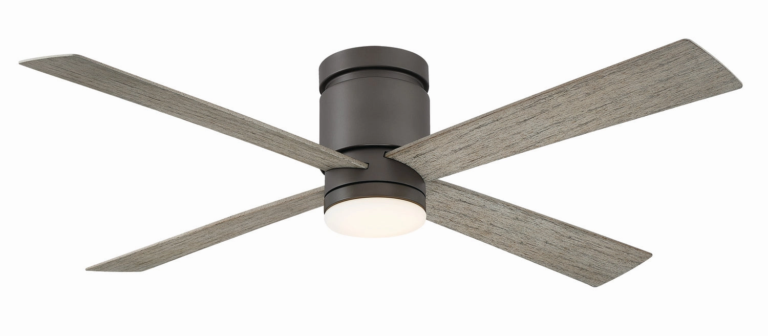 Fanimation Kwartet 52" Flushmount Indoor/Outdoor Ceiling Fan with 18W LED Light and Remote Control