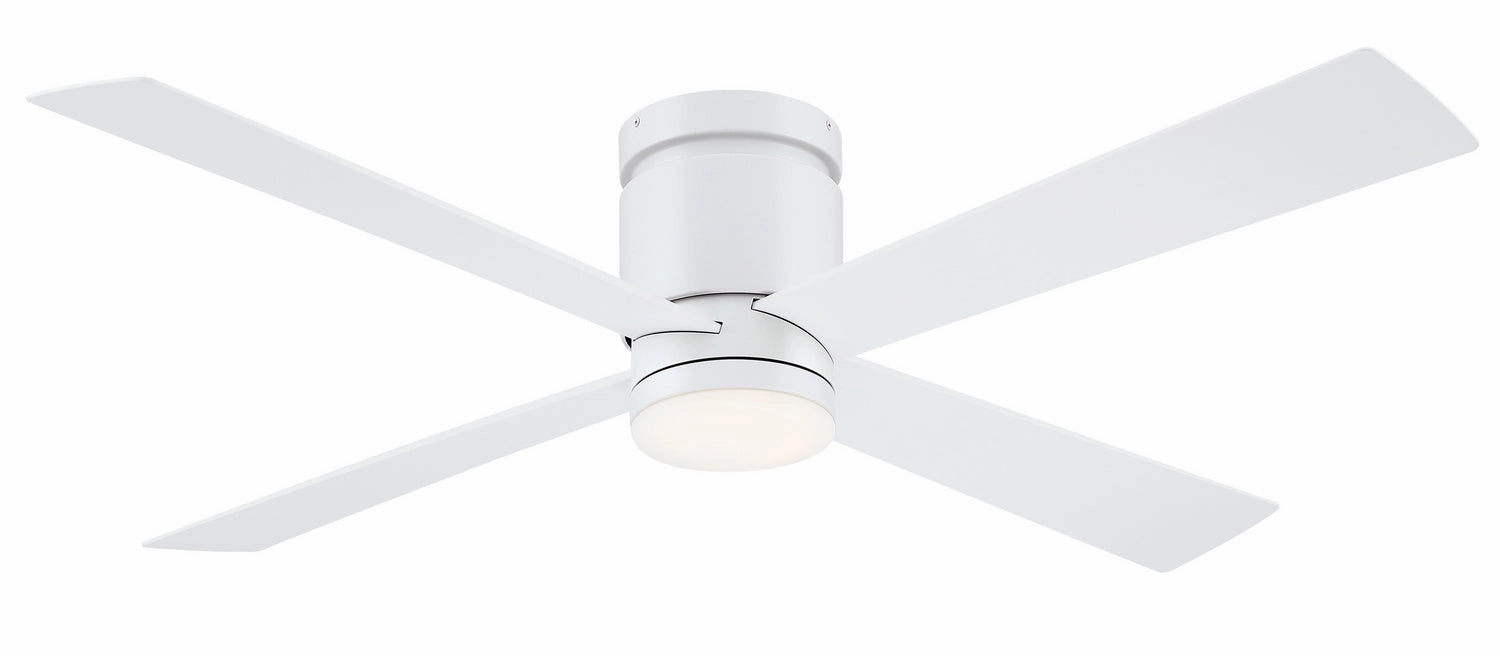 Fanimation Kwartet 52" Flushmount Indoor/Outdoor Ceiling Fan with 18W LED Light and Remote Control
