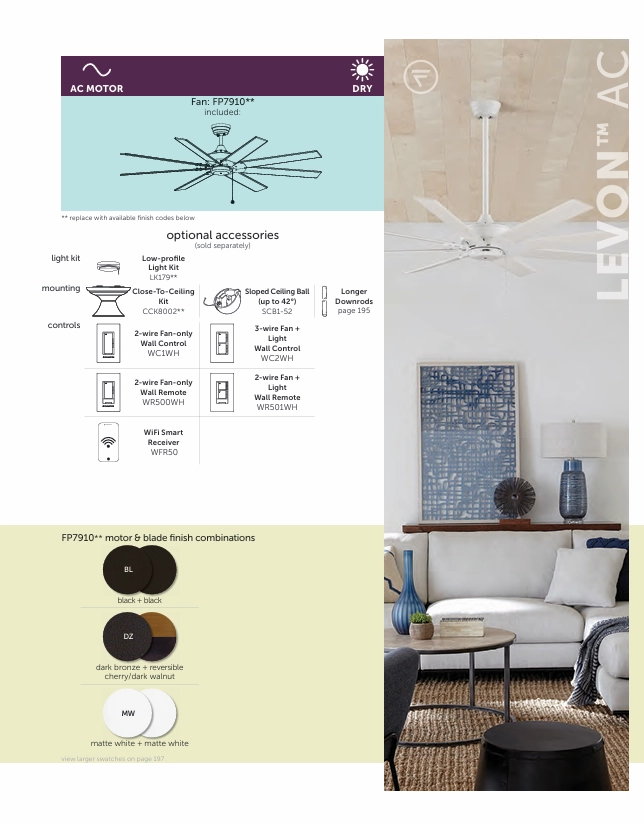 Fanimation Levon AC 63" Pull Chain Ceiling Fan