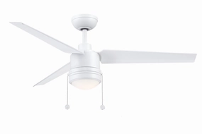 Fanimation PC/DC 52" Pull Chain Outdoor Ceiling Fan with 18W LED Light compact indoor fans for apartment use