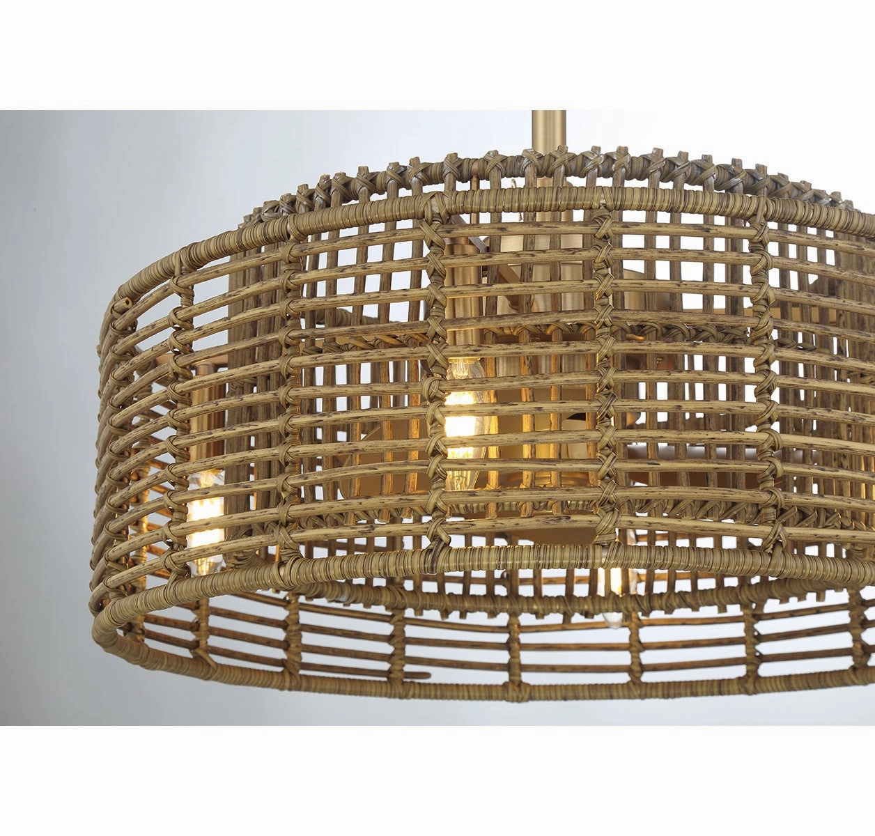 Ferndale Four Light Fan D'Lier Warm Brass