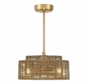 Ferndale Four Light Fan D'Lier Warm Brass best small fans for home and travel