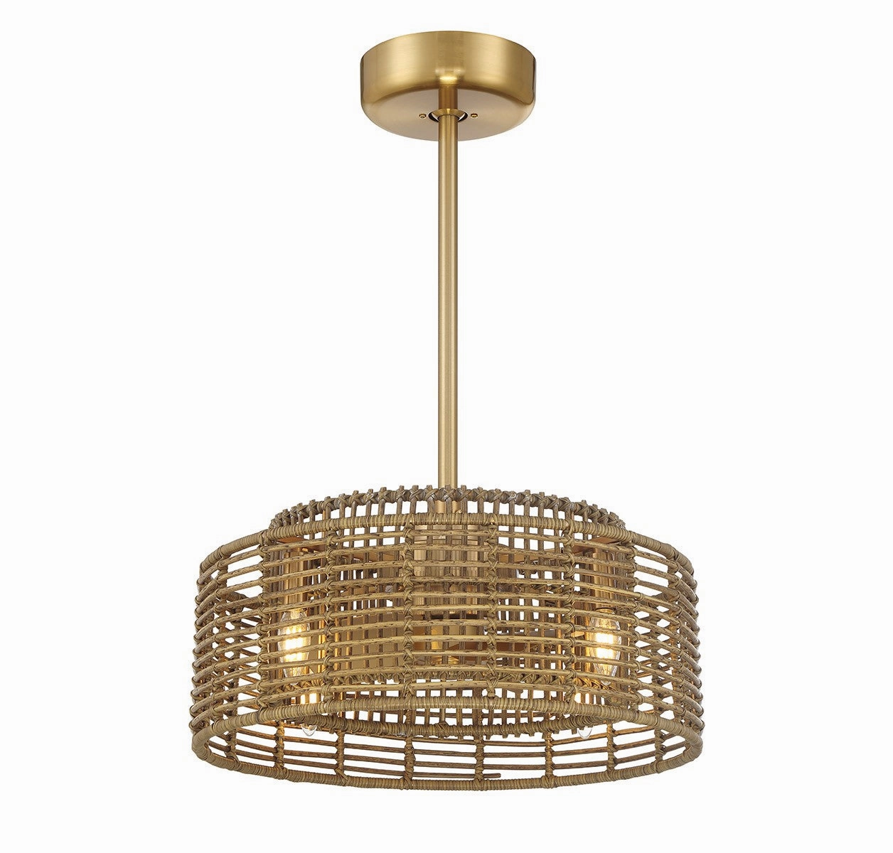 Ferndale Four Light Fan D'Lier Warm Brass