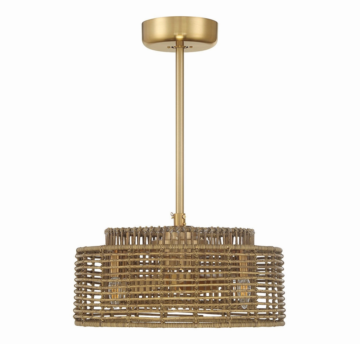 Ferndale Four Light Fan D'Lier Warm Brass