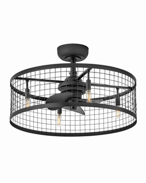 Finnigan 24" LED Fandelier Matte Black sleek design electric fans for modern homes