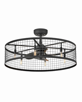 Finnigan 30" LED Fandelier Matte Black small electric fans for personal cooling