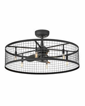 Finnigan 30" LED Fandelier Matte Black modern electric fans for minimalist decor