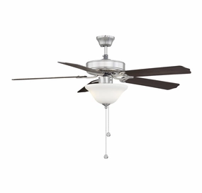 First Value 52" Ceiling Fan Brushed Nickel low-noise fans for peaceful environments