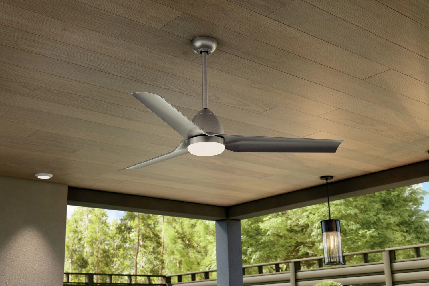Fit 54"Ceiling Fan Painted Brushed Nickel