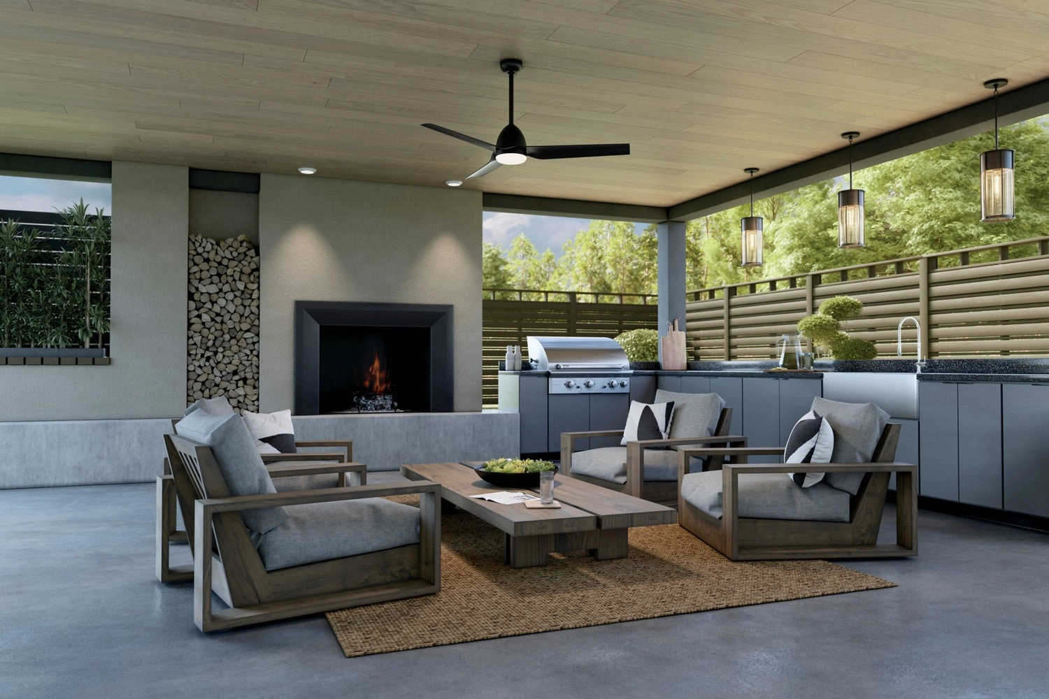 Fit 54"Ceiling Fan Satin Black