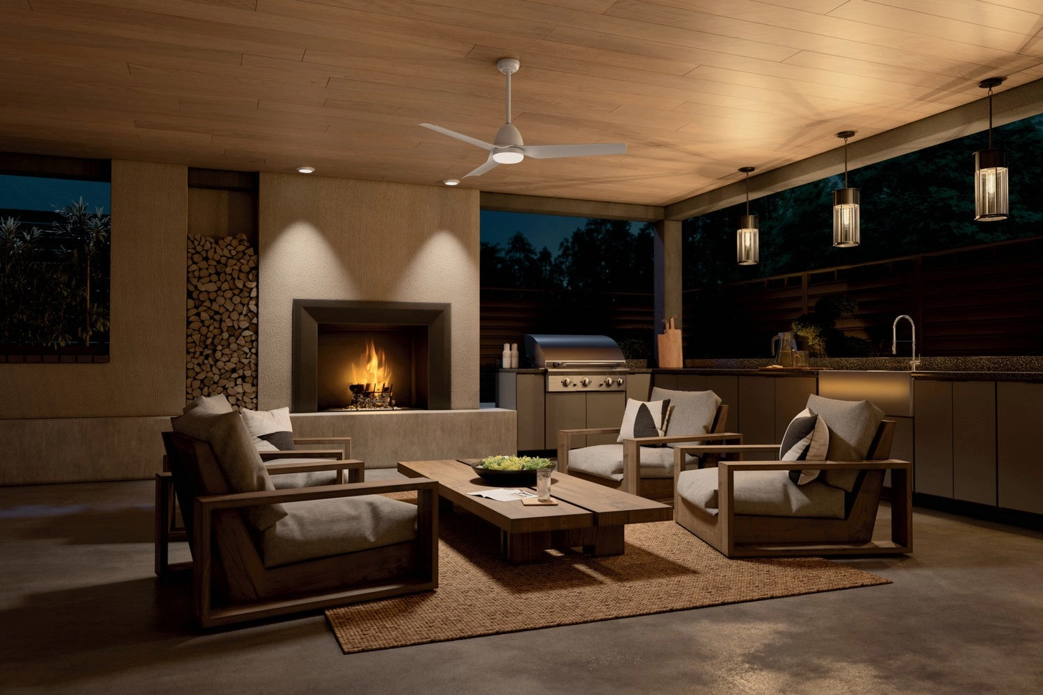 Fit 54"Ceiling Fan White