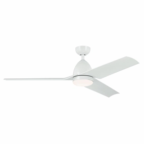 Fit 54"Ceiling Fan White outdoor exterior fans for patio cooling
