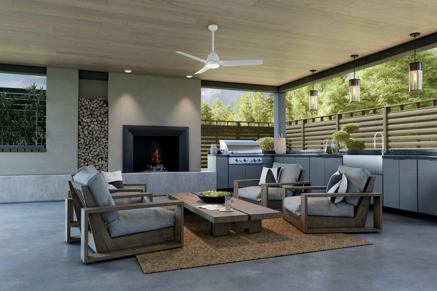 Fit 54"Ceiling Fan White
