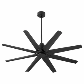 Fleet 56"Ceiling Fan Black W/ Black Blades modern medium fans for everyday cooling