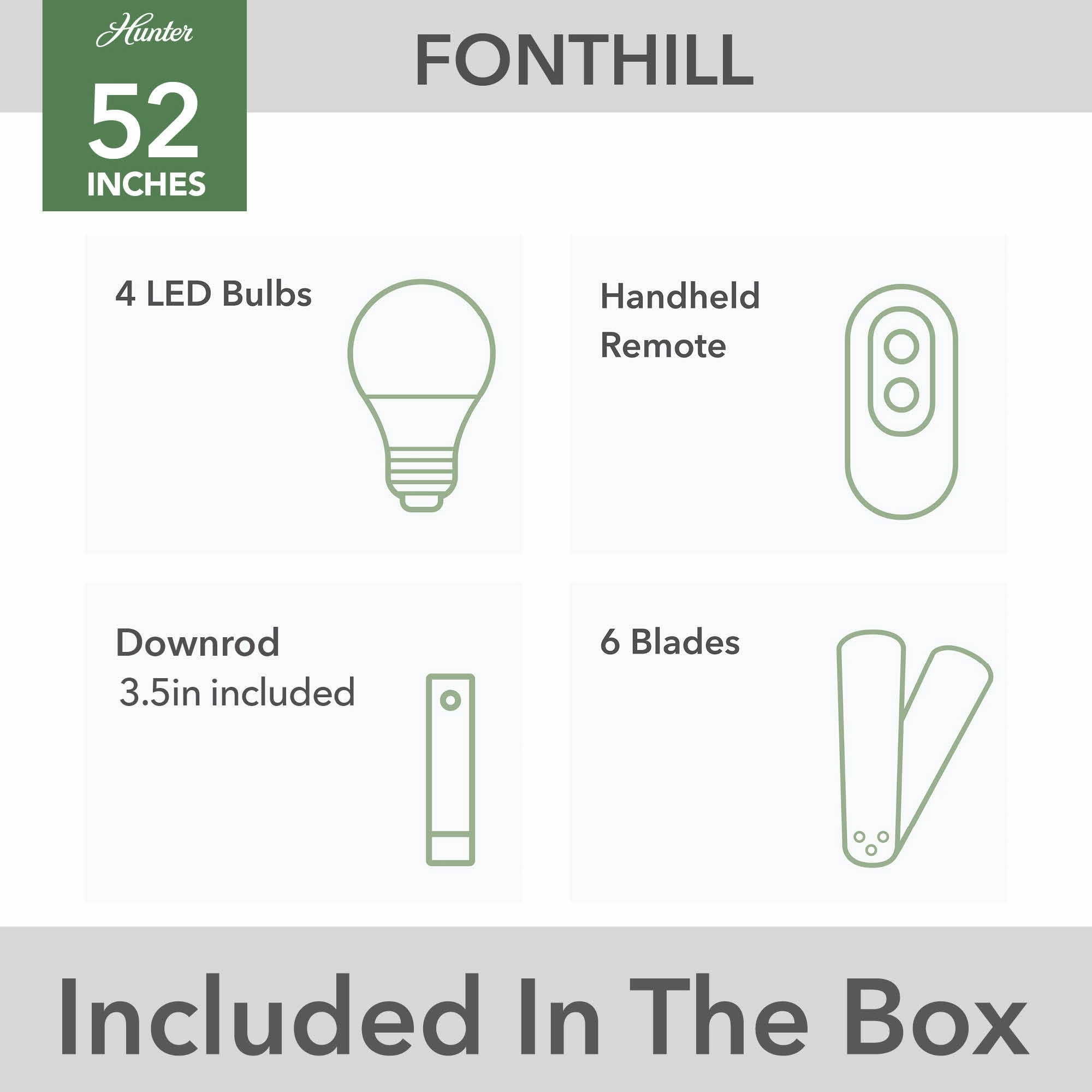 Fonthill 52"Ceiling Fan Brushed Nickel