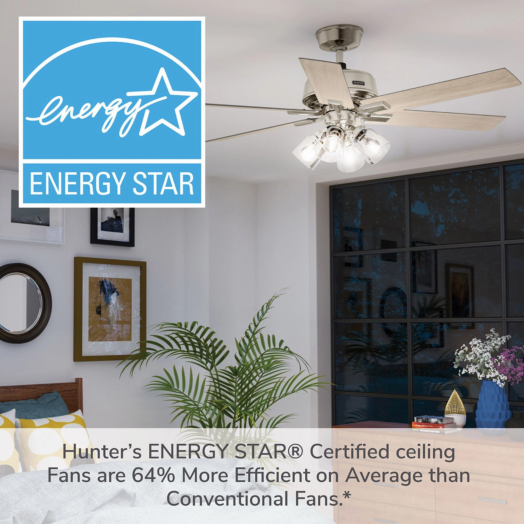 Fonthill 52"Ceiling Fan Brushed Nickel