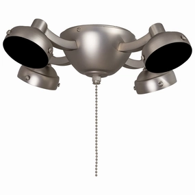 Four Light Fan Light Kit Brushed Steel best electric fans for daily use