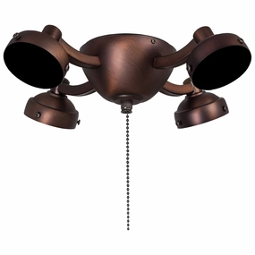 Four Light Fan Light Kit Dark Brushed Bronze reliable fans for apartment and office