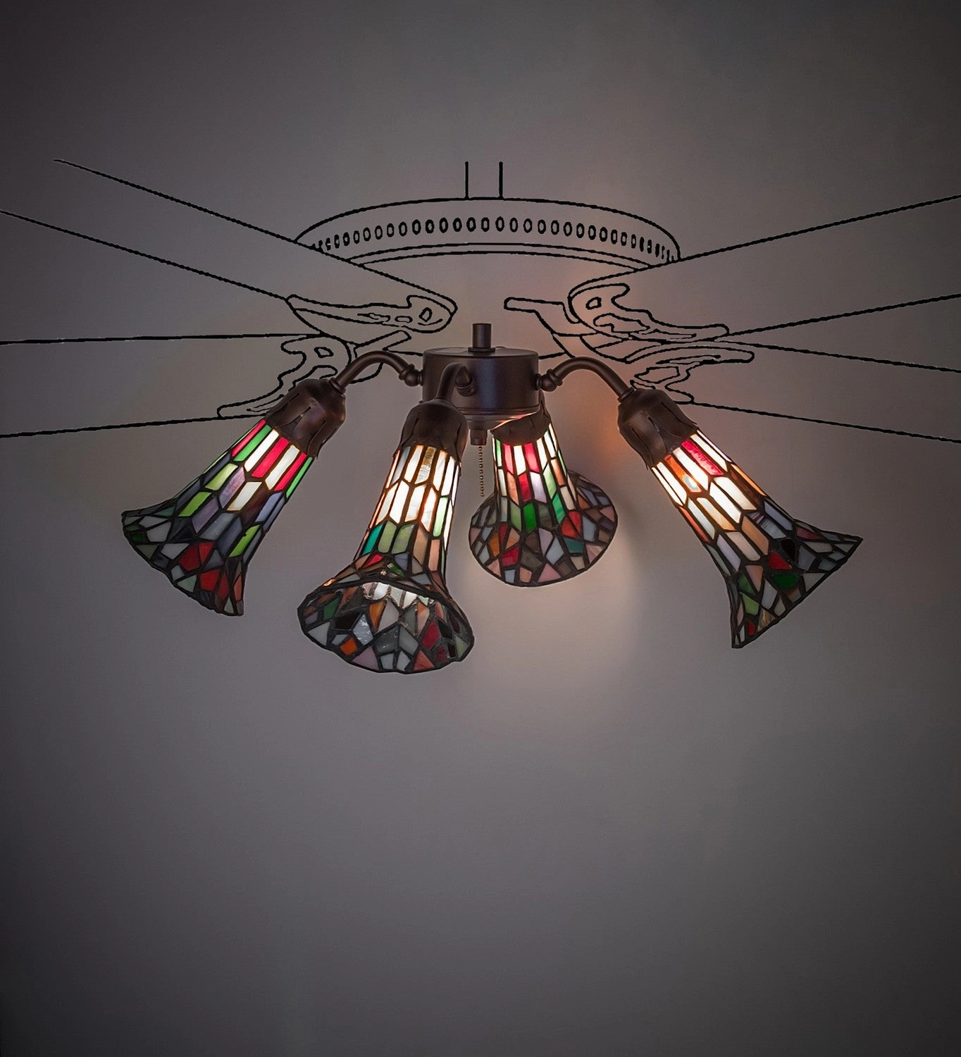 Four Light Fan Light