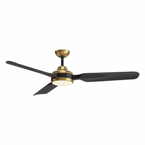 Fremont 60" Ceiling Fan Brushed Gold home fans with built-in timer settings