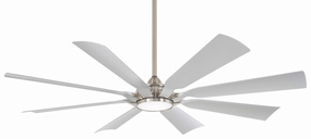 Future 65" Ceiling Fan Brushed Nickel Wet outdoor exterior fans for patio cooling