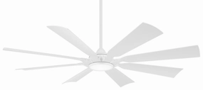 Future 65" Ceiling Fan Flat White outdoor exterior fans for patio cooling