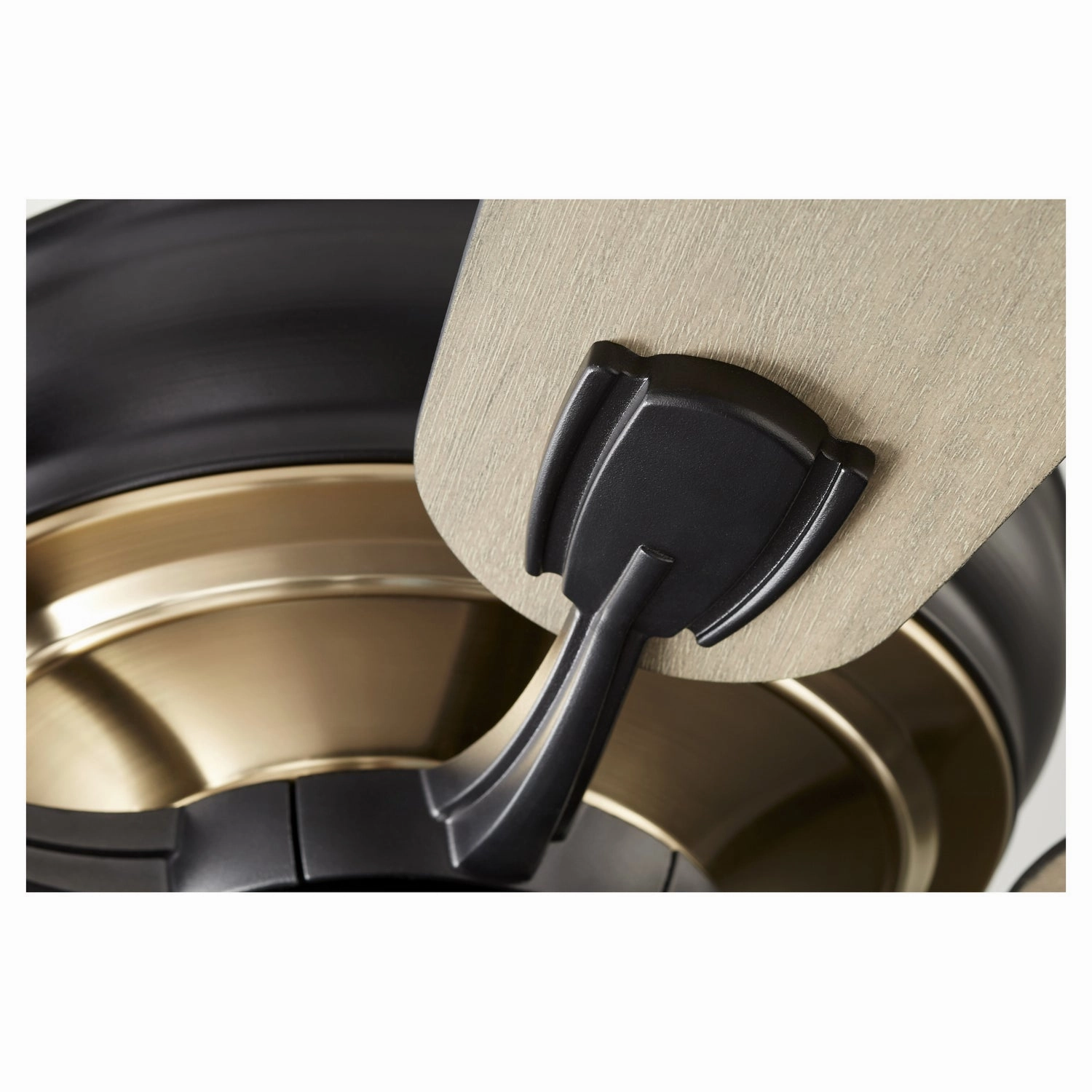 Gamble 60"Ceiling Fan Textured Black w/ Aged Brass