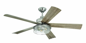 Garrick 56"Ceiling Fan Brushed Polished Nickel outdoor exterior fans for patio cooling
