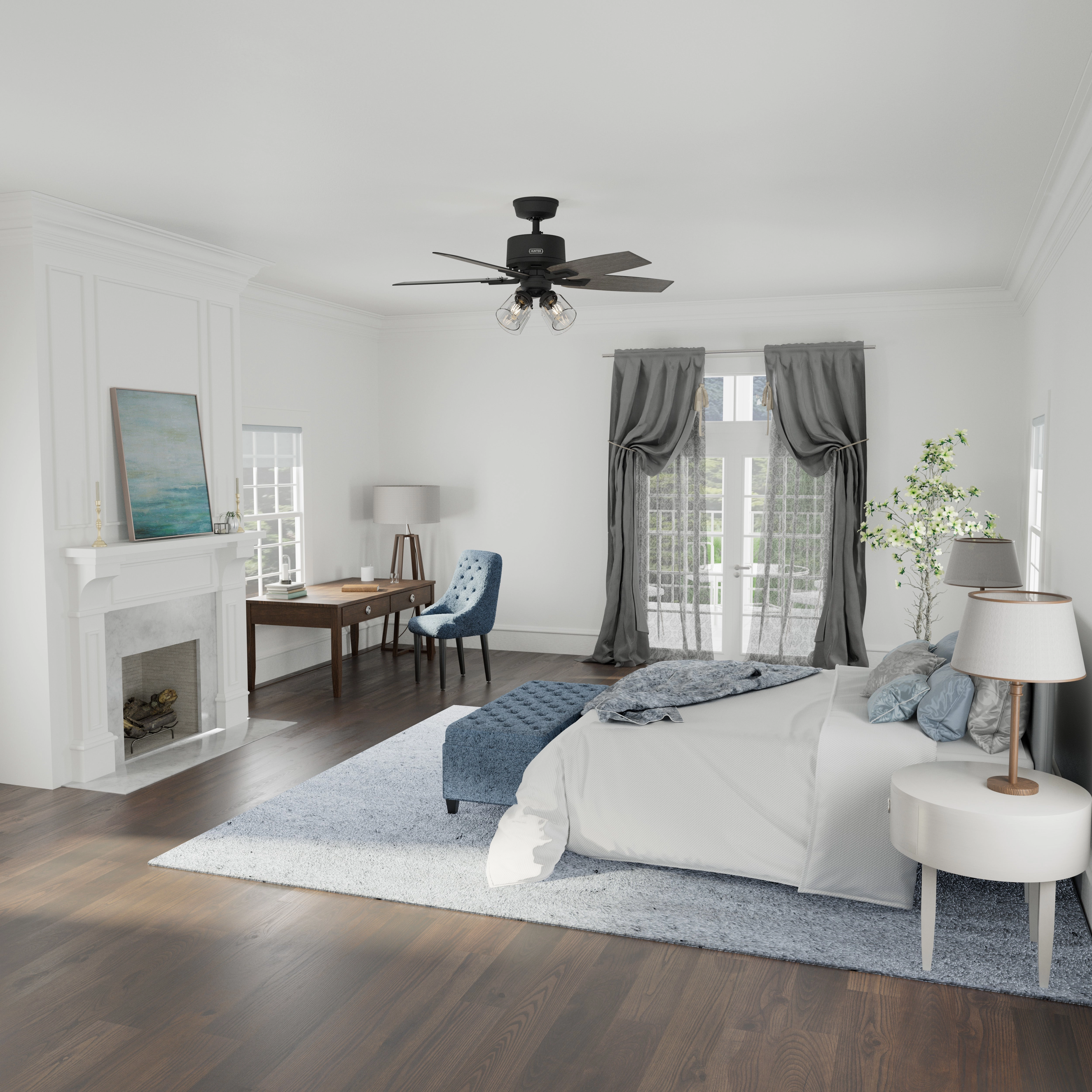 Gatlinburg 44"Ceiling Fan Matte Black