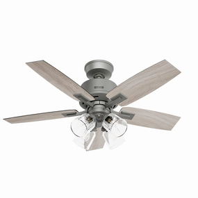 Gatlinburg 44"Ceiling Fan Matte Silver best small fans for home and travel
