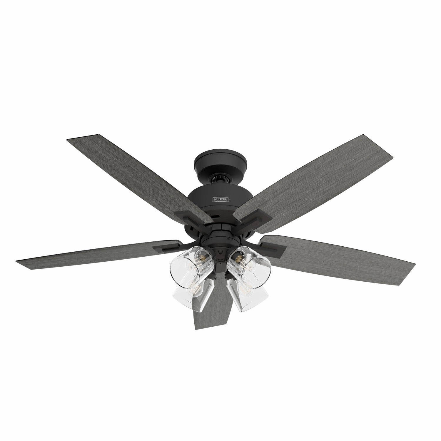 Gatlinburg 52"Ceiling Fan Matte Black home fans with built-in timer settings