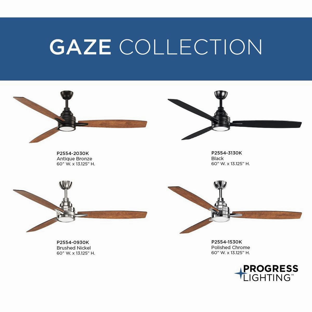 Gaze 60" Ceiling Fan Antique Bronze