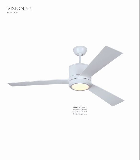 Generation Lighting 52" Vision Ceiling Fan with 20W LED and Wall Mount Remote