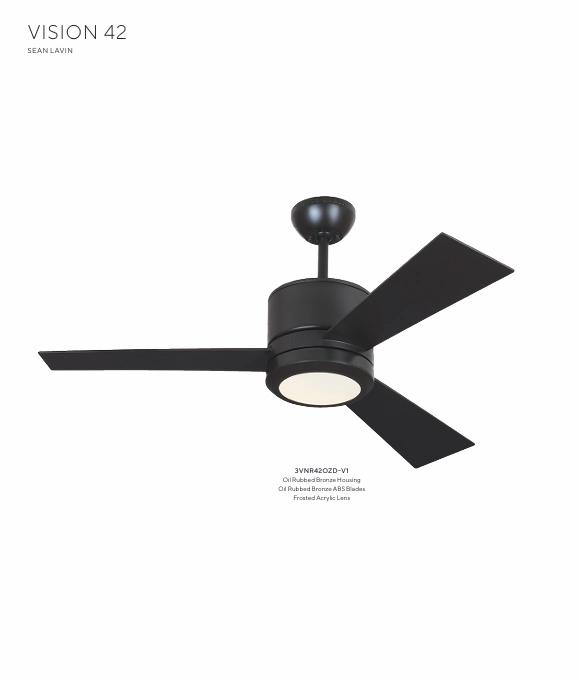 Generation Lighting 52" Vision Ceiling Fan with 20W LED and Wall Mount Remote