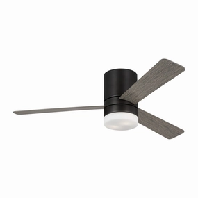 Generation Lighting Era Indoor/Outdoor Flushmount Ceiling Fan with LED and Wall Control low-profile ceiling fans with lights