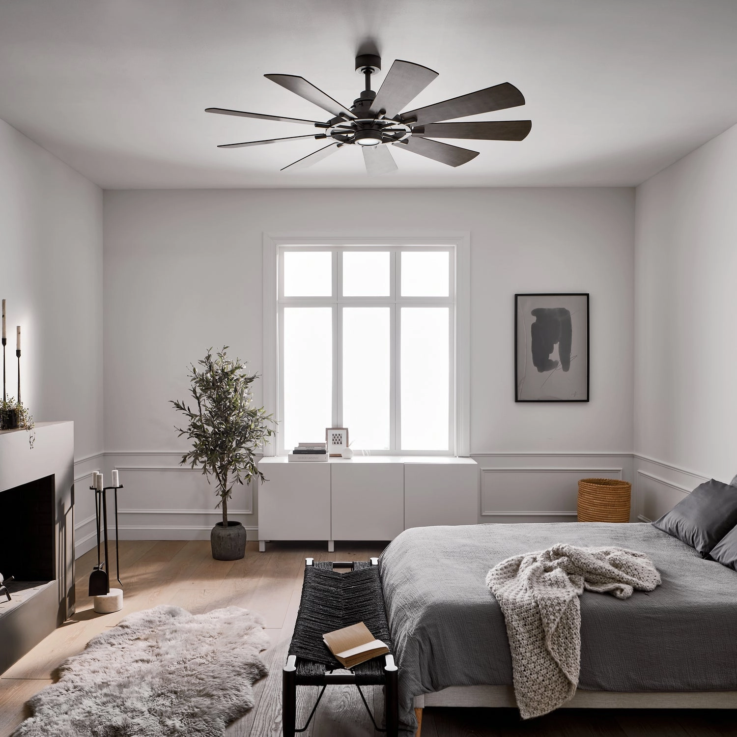 Gentry 65"Ceiling Fan Anvil Iron