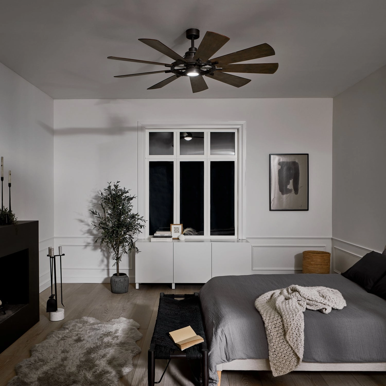 Gentry 65"Ceiling Fan Anvil Iron