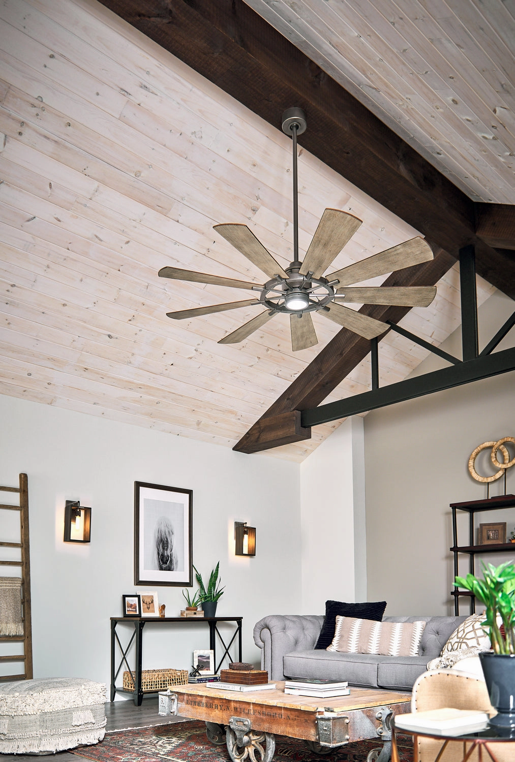 Gentry 65"Ceiling Fan Anvil Iron