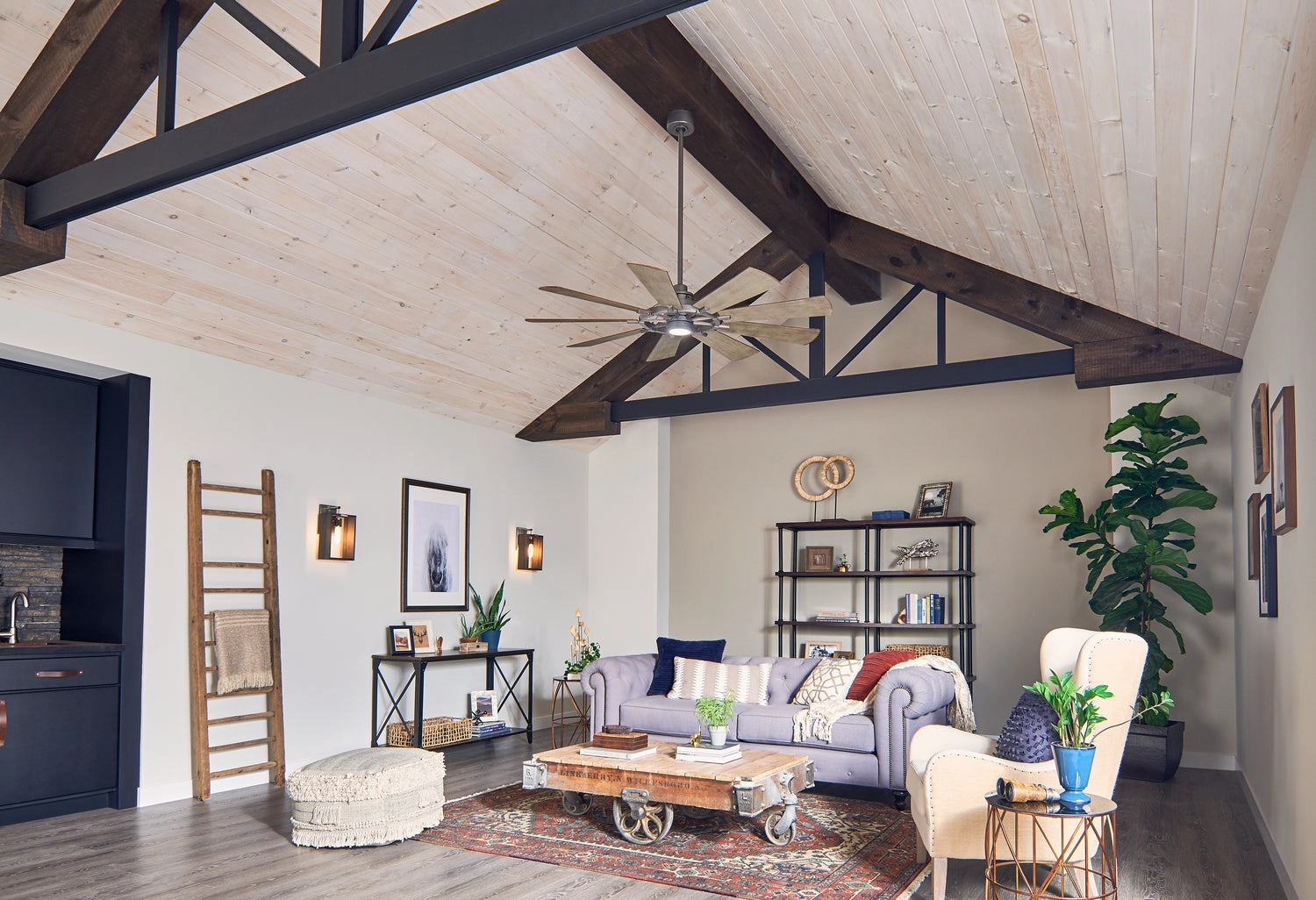 Gentry 65"Ceiling Fan Anvil Iron