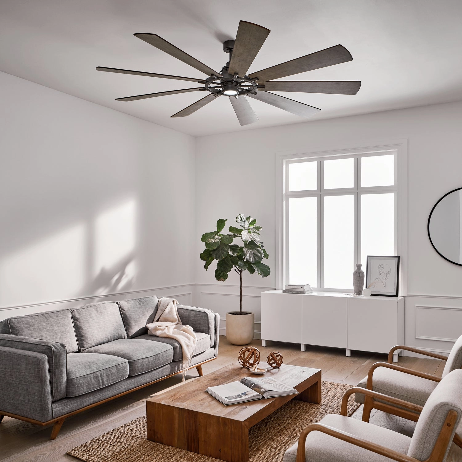 Gentry Xl 85"Ceiling Fan Anvil Iron