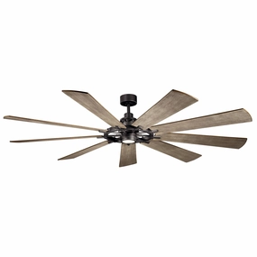 Gentry Xl 85"Ceiling Fan Anvil Iron whisper-quiet fans for bedrooms and offices