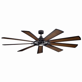 Gentry Xl 85"Ceiling Fan Distressed Black large electric fans for spacious rooms